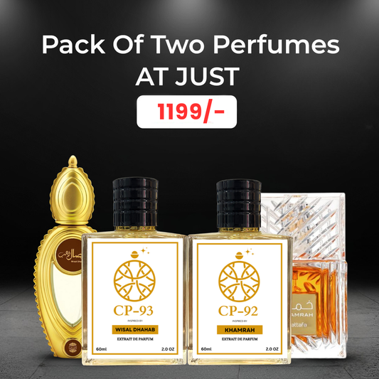Ajm@l Wis@l Dh@h@b + L@tt@fa Khamrah Perfume Combo Pack Of Two Perfumes