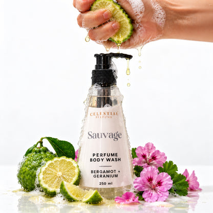 Sauvage Perfume Body Wash With 5% Niacinamide & Glycerin